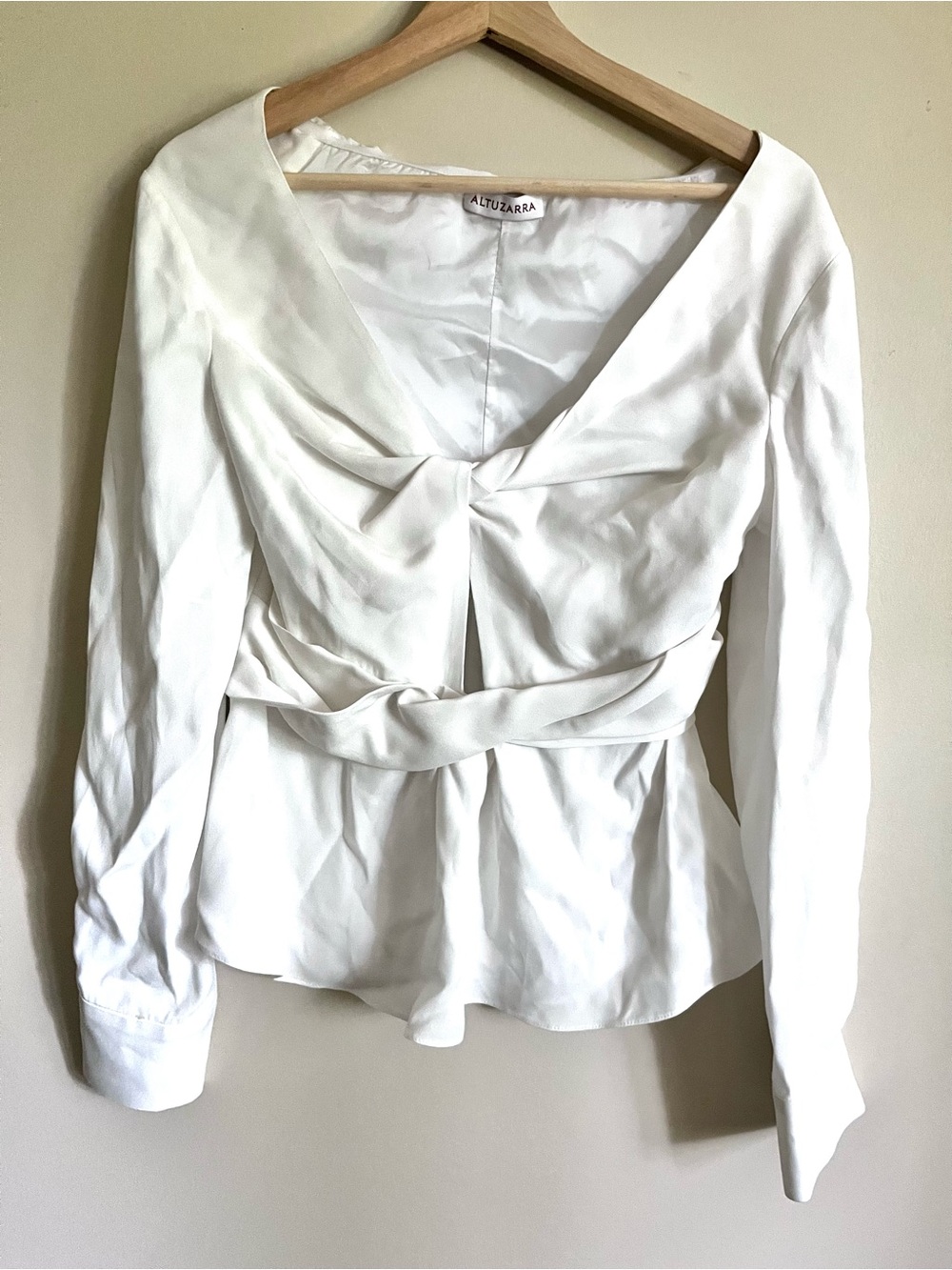 Altuzarra Prazini white twist top Women's made in Italy size 38